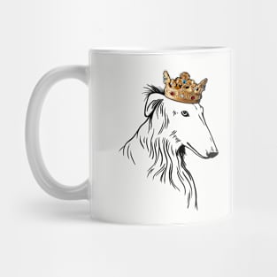 Borzoi Dog King Queen Wearing Crown Mug